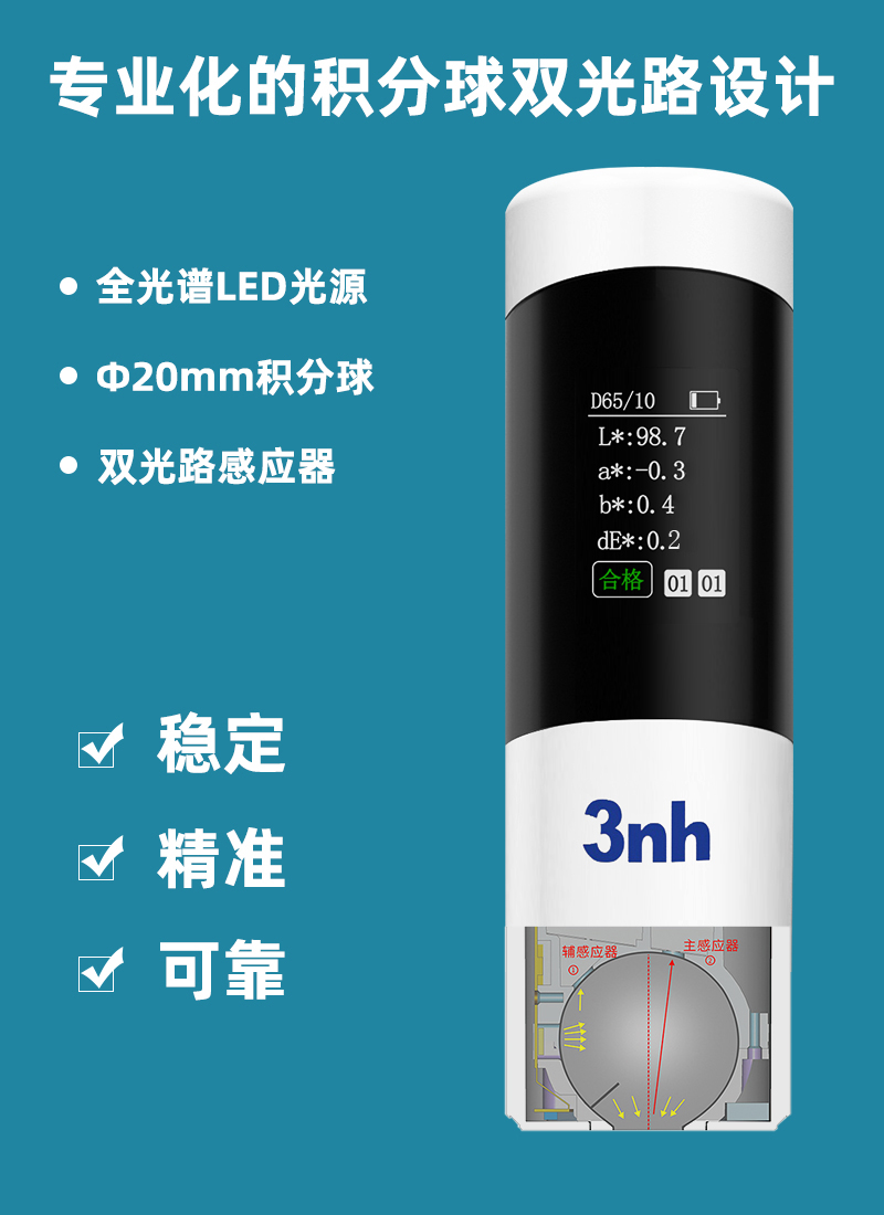 專(zhuan) 業(ye) 化的積分球雙光路設計