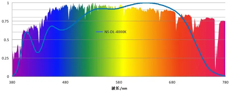 用數據表示可見光譜範圍