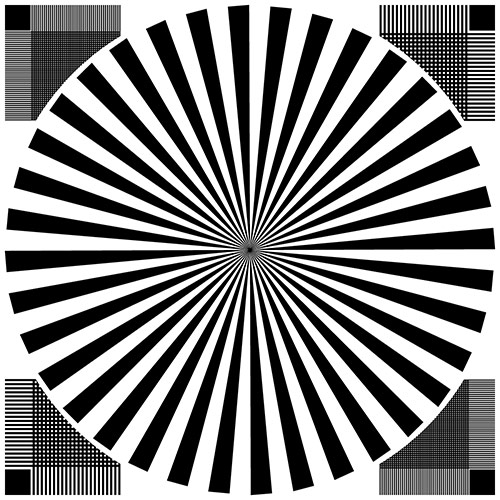 分辨率測試卡帶網格西門子之星