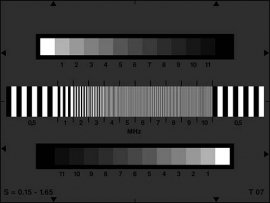脈衝灰度測試卡 色調再現和頻率響應評估